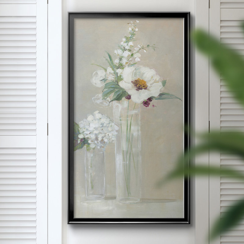 Select Blooms - Peinture sur toile encadrée, H 14,5 po x l 26,5 po x P 1,5 po, Cadre noir