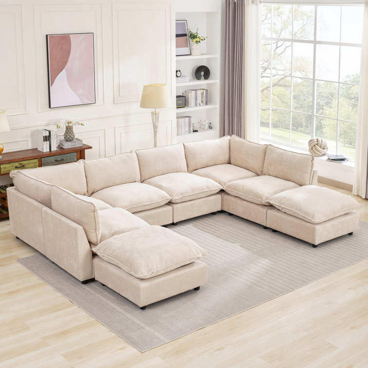 138.29” W Oversized 8-Seater Composable Modular Sofa