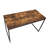 Rectangular Top Writing Desk With Metal Legs, Weathered Oak And Black-860127964