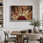 «Western Wood Effect Landscape Brown Sun Rays», impression rustique sur toile encadrée-119598451-93389055-93389054