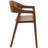 Rivo Wooden Dining Chair In Oak With Curved Open-Back Design For Modern Home, Kitchen Accent Arm Chair-2103822188-2090352560
