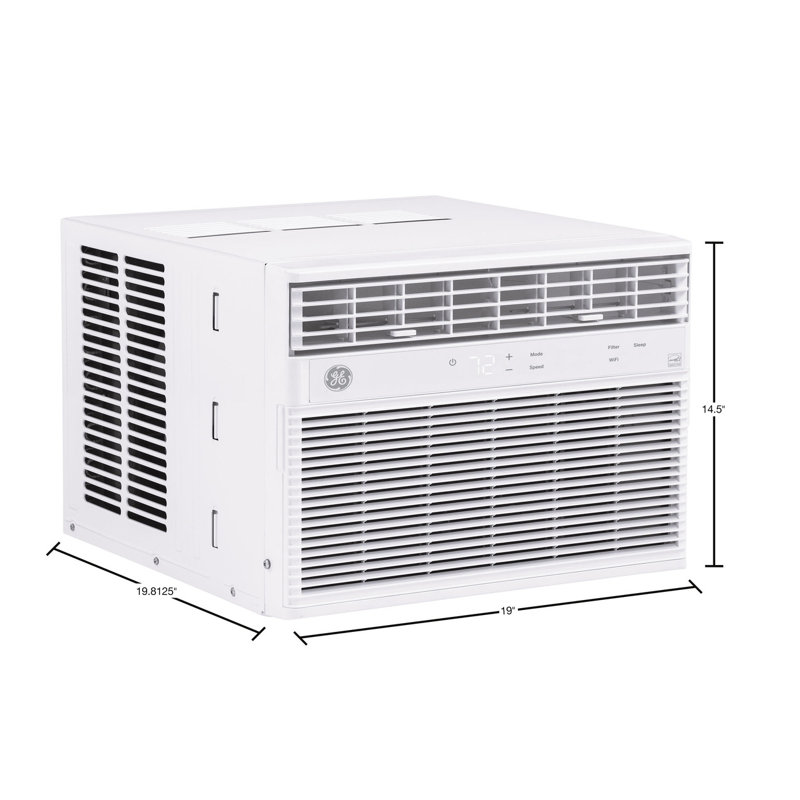 White 10,000 BTU Smart Window Air Conditioner with Remote
