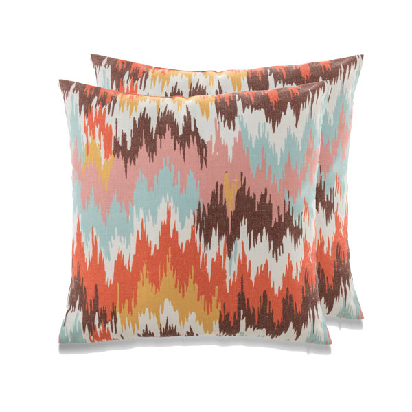 Bungalow Rose Nayvia Chevron Linen Throw Pillow | Wayfair