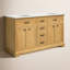 Hermes 60'' Double Bathroom Vanity with Carrara Marble Top-73360084
