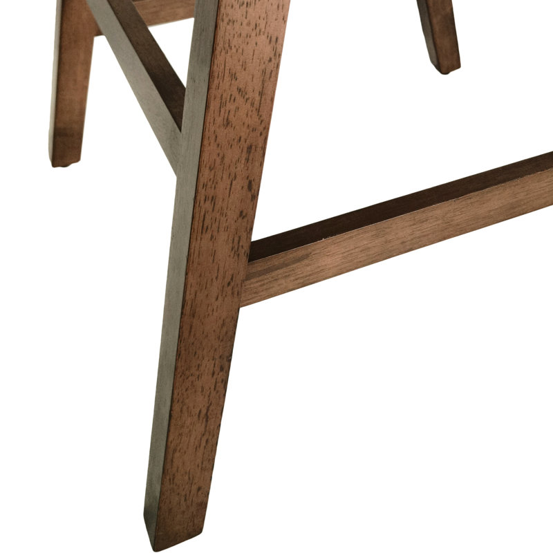 Tabouret de comptoir 2 gris foncé recouvert de 2 tabourets élégants en bois d'hévéa