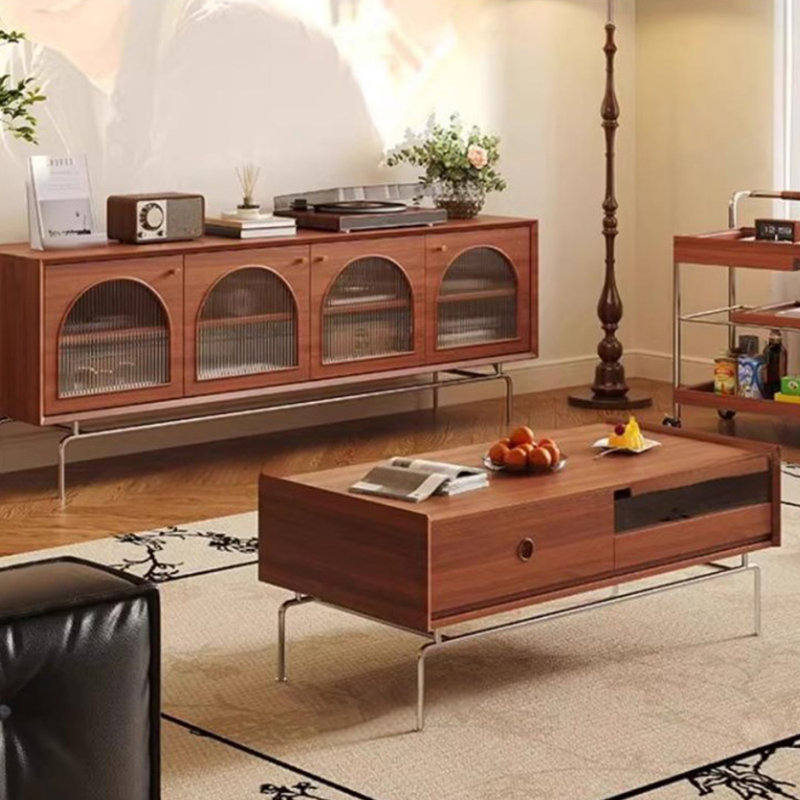 Table de bout avec meuble télé Vintage
