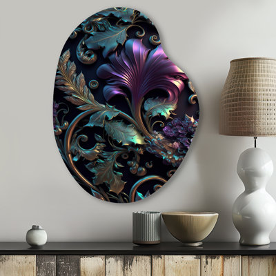 Alnajjar - Floral Pear Shape Assymterical Metal Wall Art