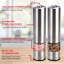 Electric Blue LED Stainless Steel Salt and Pepper Adjustable Ceramic Grinders
