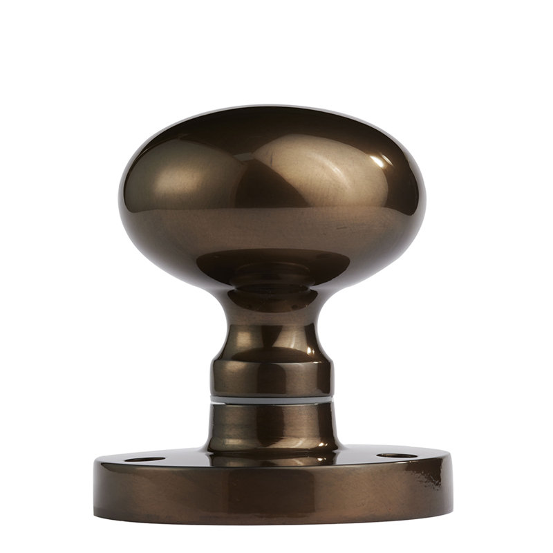 Victorian Double Dummy Door Knob, Polished Bronze