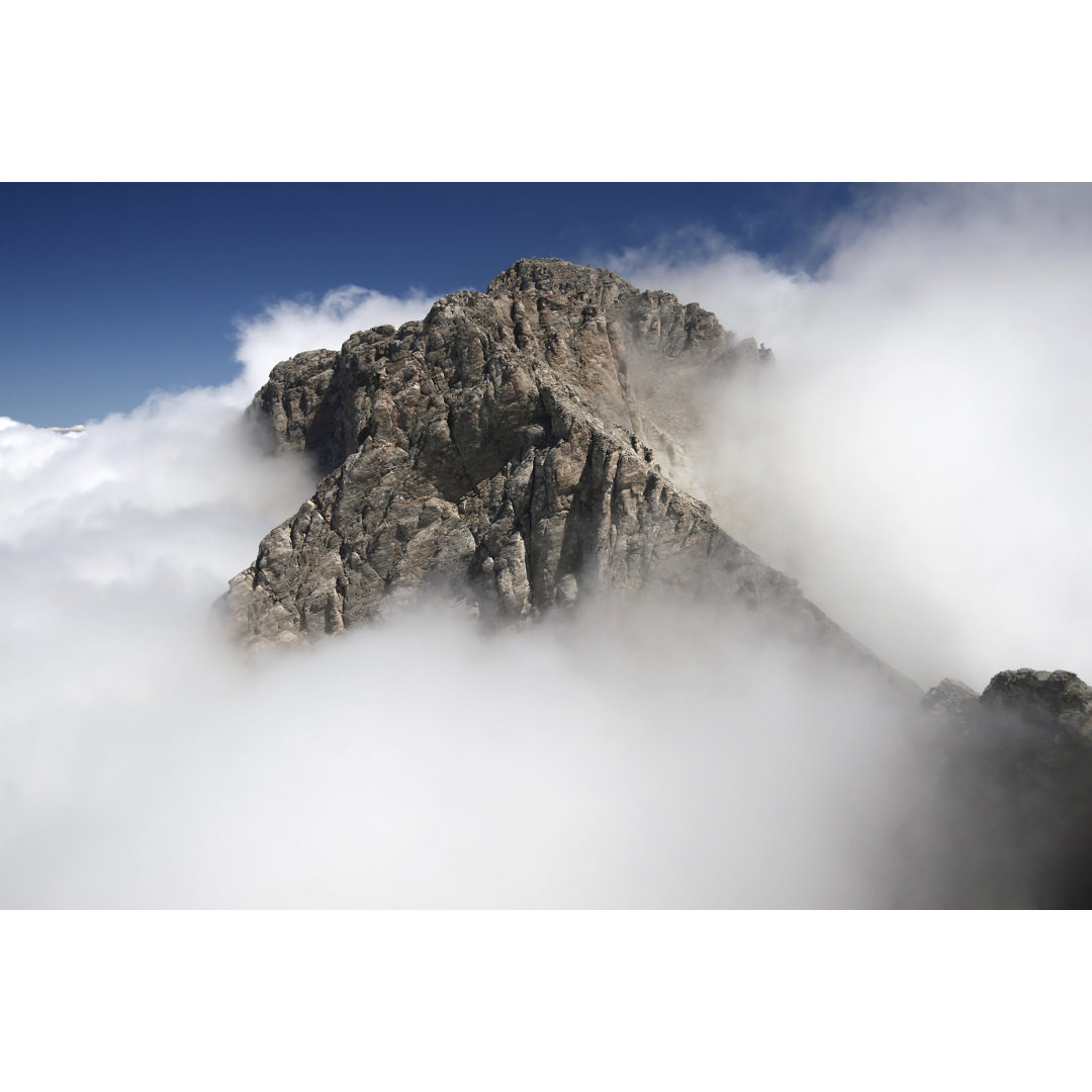 Griechischer Olymp in den Wolken von Dbencek - Druck ohne Rahmen auf Leinwand