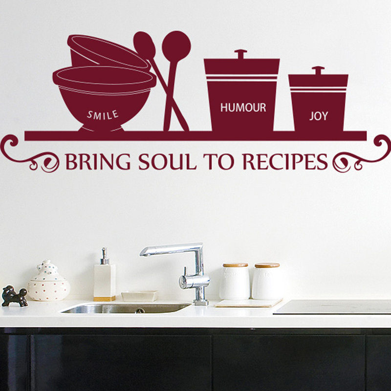 Food & Beverage Wall Decal, Medium, Burgundy