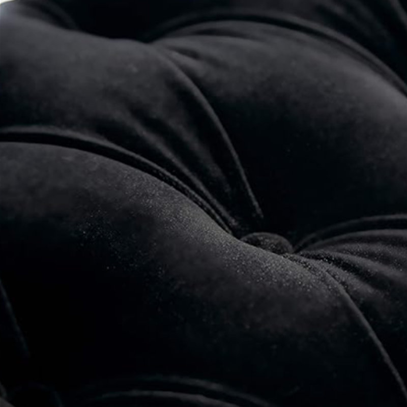 Banc rembourré en tissu Orndorff, Noir, noir, noir, noir