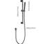-Performance Shower Head With 28-Inch Slide Bar & 59-Inch Hose - Height Adjustable Nozzles, Robust Stainless Steel Matte Black Finish Handheld Strong Look