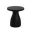 Table d'appoint d'extérieur en travertin Mgo, table de bout en béton léger, effet marbre noir