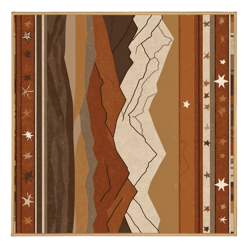 Crimson Ridge Rug, Square 6'