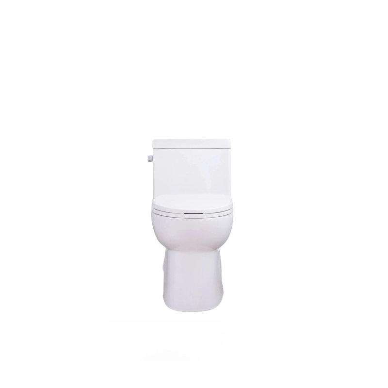 1.28 GPF Tornado Flush One-piece Toilet Elongated,Siphonic Side Press Single Flush,17" ADA Comfort Chair Height Seat,Soft Closing Seat, 1000g MAP Flushing Score Toilet, Gloss White GW-003S