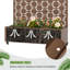 Boîte à fleurs en métal avec treillis et roues-1355334590-1371005618