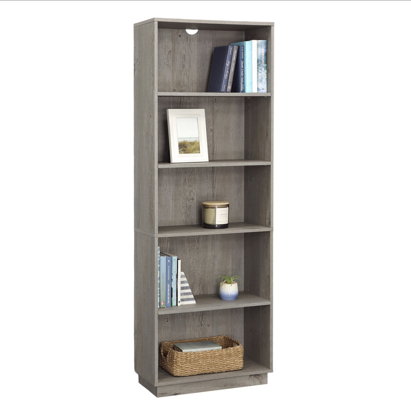 Bibliothèque à 5 tablettes, finition grise