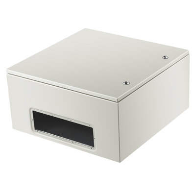 Boîtier électrique 24 po x 24 po x 12 po NEMA 4X, boîte de jonction étanche extérieure IP66 avec plaque de fixation
