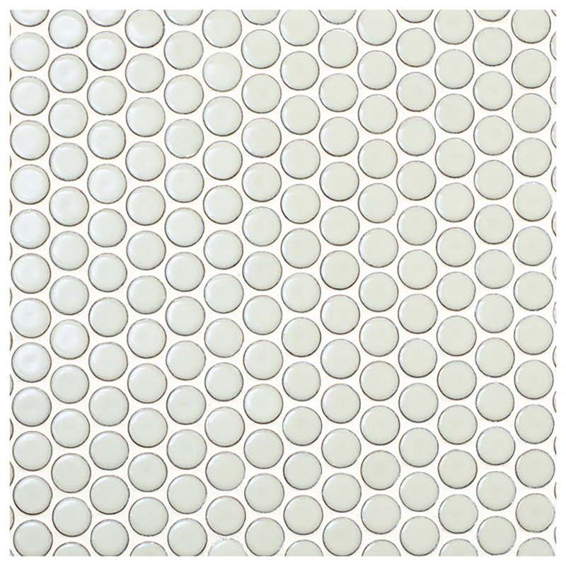 Ceramic Penny Round Mosaic Wall & Floor Tile, Gray1