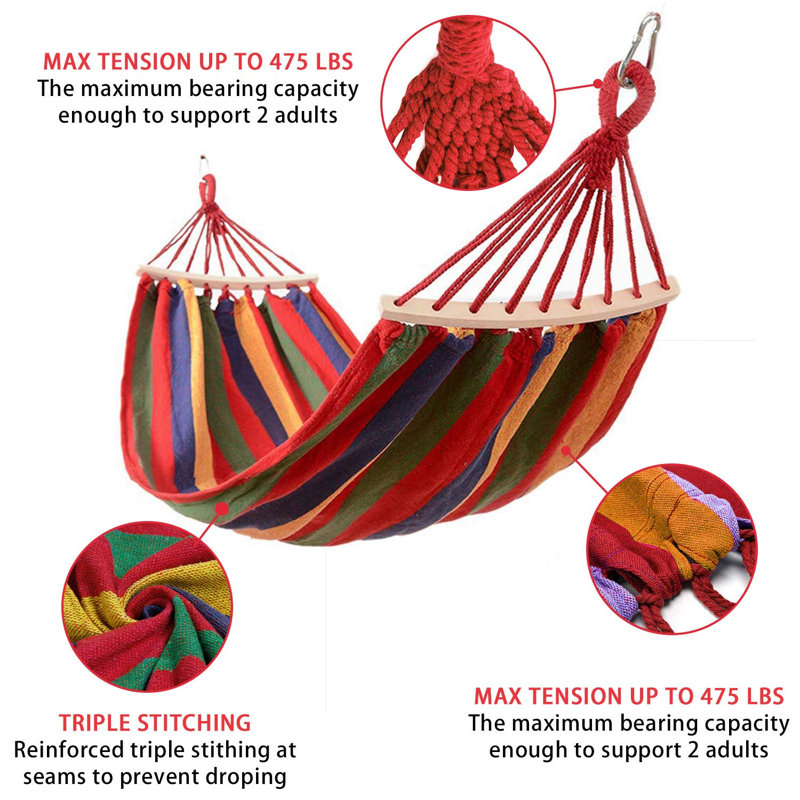 Akevia Spreader Bar Hammock, Red-rod