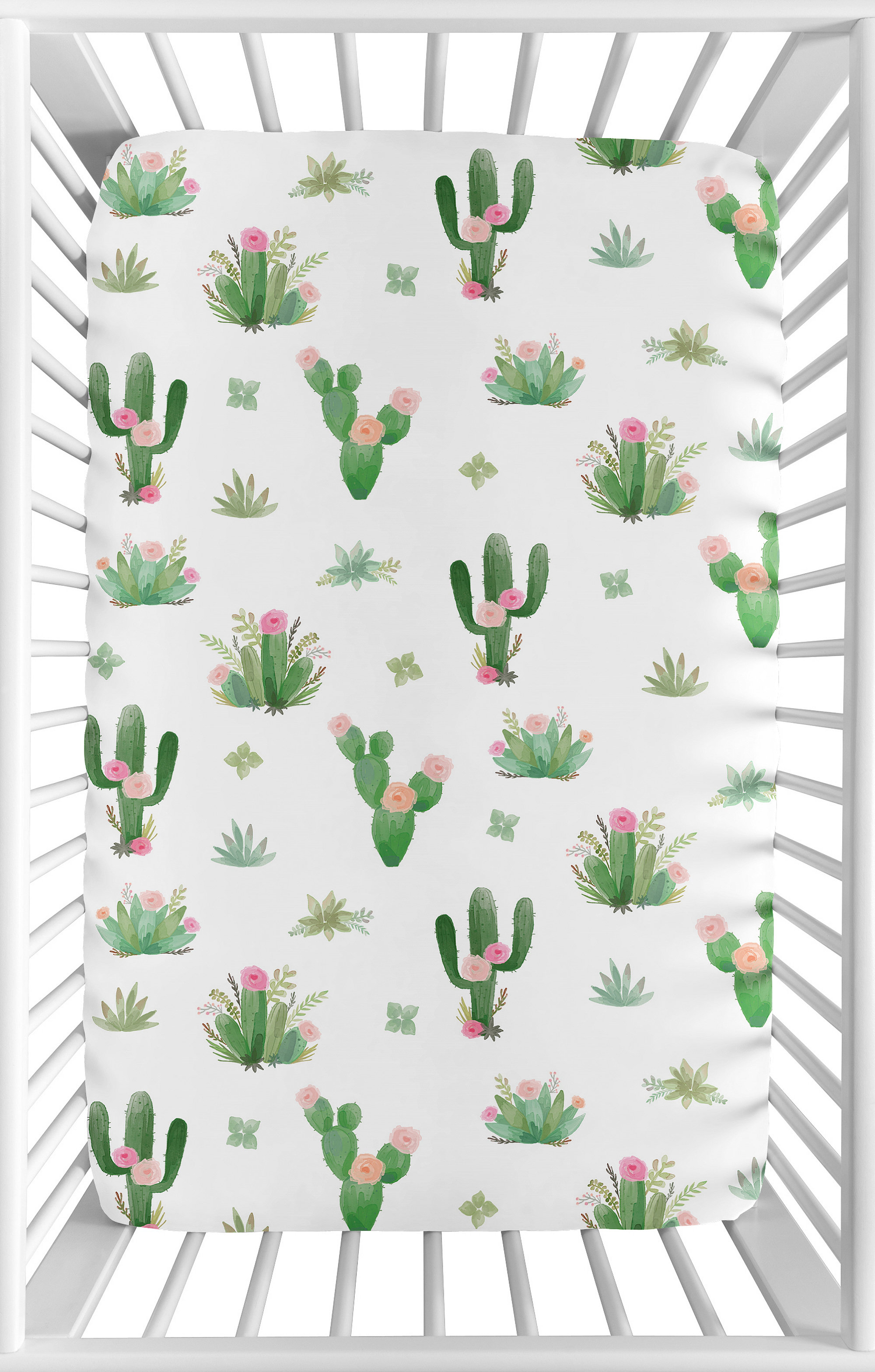 Cactus shop crib sheets