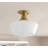 Horst 1 - Light 11.81'' Glass Shade Semi-Flush Mount Light Fixture