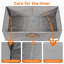 Grand rangement sous le lit avec roulettes, bac à chaussures sous le lit avec couvercle transparent, panier de rangement sous le lit avec sac à roulettes, paquet de 2 (gris)-129580944