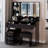 41" Large Sized Desktop Vanity Table + Cushioned Stool, Oversized Desktop, Large Touch Control LED Mirror, 3-Color Switch, Multi Layer High Capacity Storage Fashion Dresser, EPA, GCC, UL Certificate-749706185