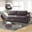 88.56" Chenille Modern Sofa Ergonomic Cushions Solid Wood Frame-91933888