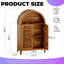 Armoire en bois massif sculpté à la main Booscase avec tablette ouverte et 2 portes