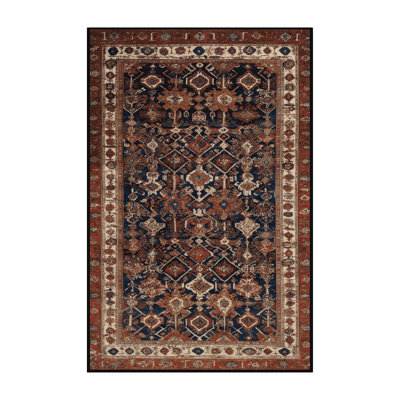 Machine Washable Persian Brown Area Rug