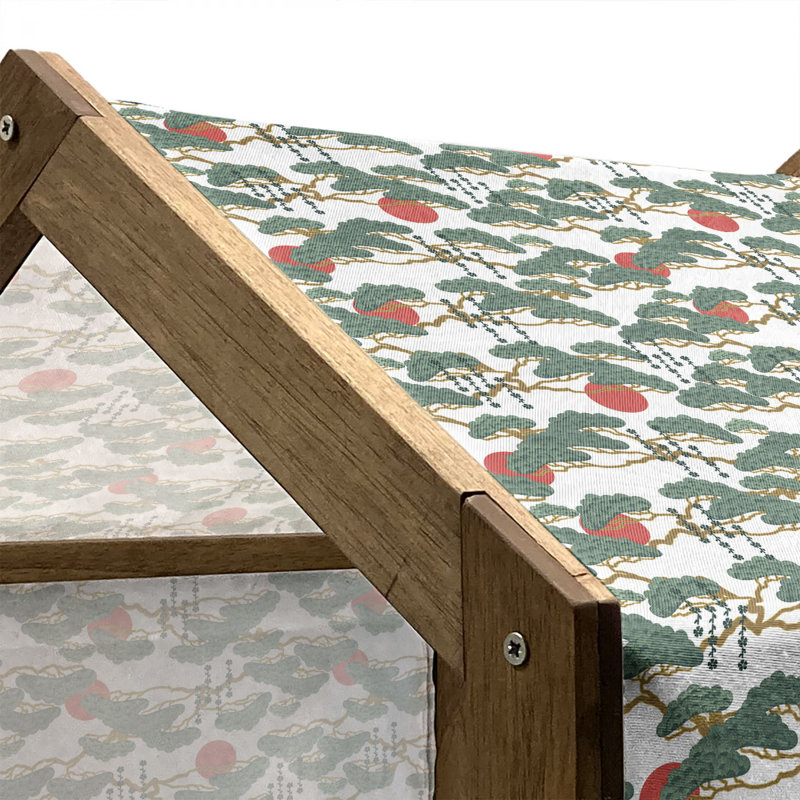 Niche pour chien en bois, H 32,28 po x l 39,37 po x P 28,35 po