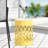 Yellow Outdoor Metal Side Table - Large, Modern Iron Cut Construction, Powder-Coated Iron, No Assembly Large End For Outdoor, Yellow, With Pattern, Frame, Needed-343629097