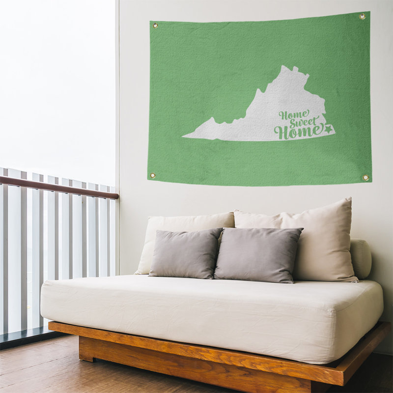 Tapisserie murale virginie de plage virginie home, H 59 po x l 80 po, Vert