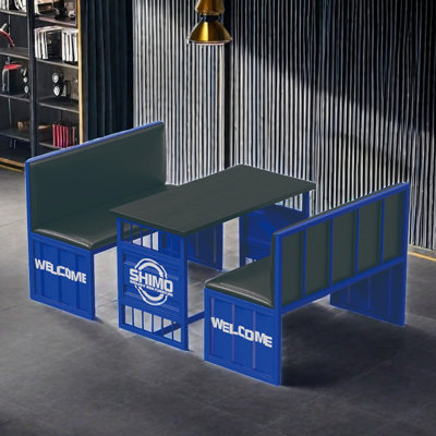 Combinaison de table et de chaises de style industriel