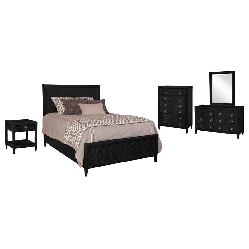 Ensemble de chambre à coucher standard 5 pièces Monterey, Très grand, Saule
