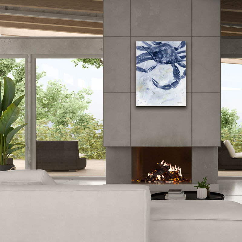 «Epic Graffiti» «Blue Crab» par Yvette St. Amant, art mural sur toile, 26 po x 34 po, H 34 po x l 26 po x P 1,5 po