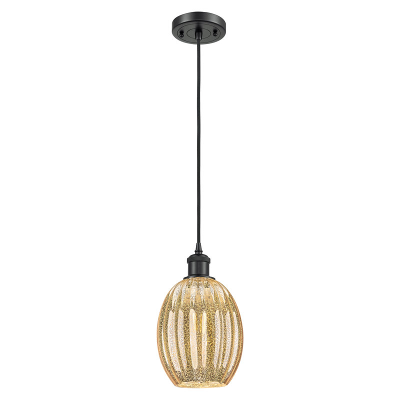 Mini-luminaire suspendu à cordon 1 ampoule Ballston - Alyette, Mercure, Noir mat