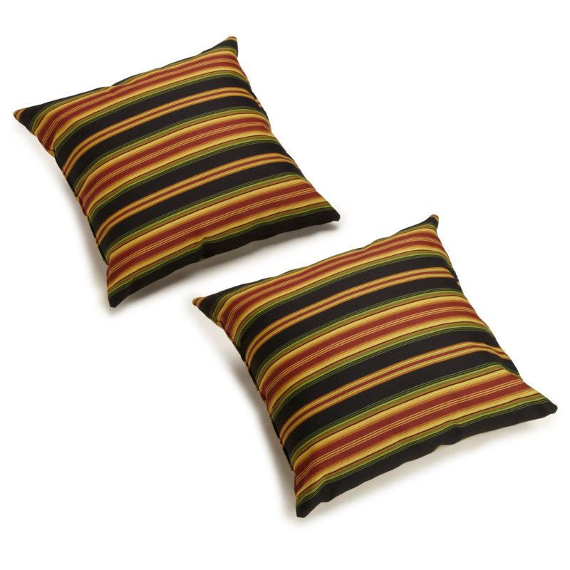 Outdoor 17" Pillow Cover & Insert, Lyndhurst Raven, 17" H x 17" W