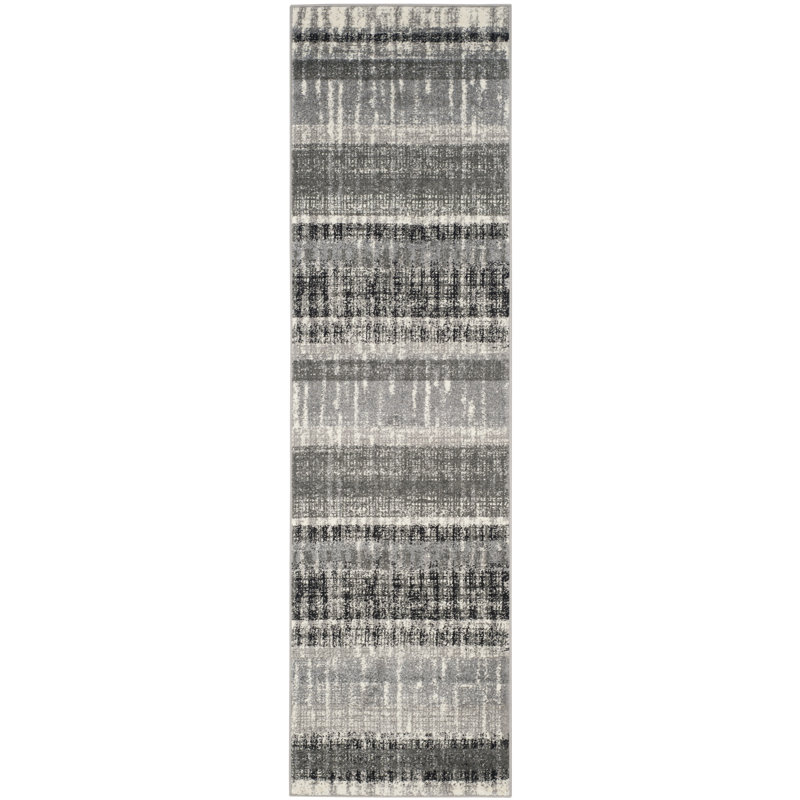 Evoke Performance Striped Rug, Runner 2'3" x 8'