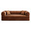 Lit modulaire convertible de 78,8 po, velours côtelé brun, dossier rembourré, accoudoirs, désossé, chambre à coucher, canapé-lit futon en velours côtelé sans assemblage avec, utilisation rapide pour le salon, installation