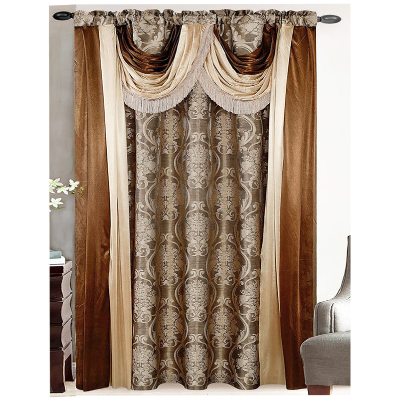 Room Darkening Single Curtain Panel, Light Taupe