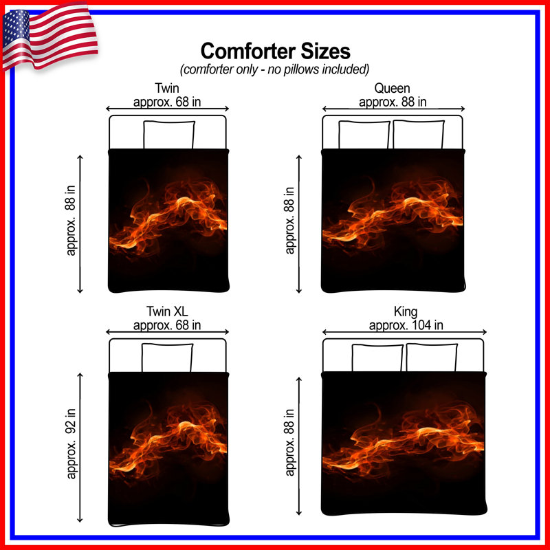 Fiery Flames Comforter, Twin Extra Long