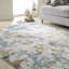 Abstract Blue Washable/Stain Guarded Area Rug-1196186047