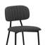 Tabouret de bar 26 po en simili cuir et métal de couleur grise Othene