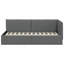 Corner Bed Frame with Headboard Dark Grey Velvet-1568337262