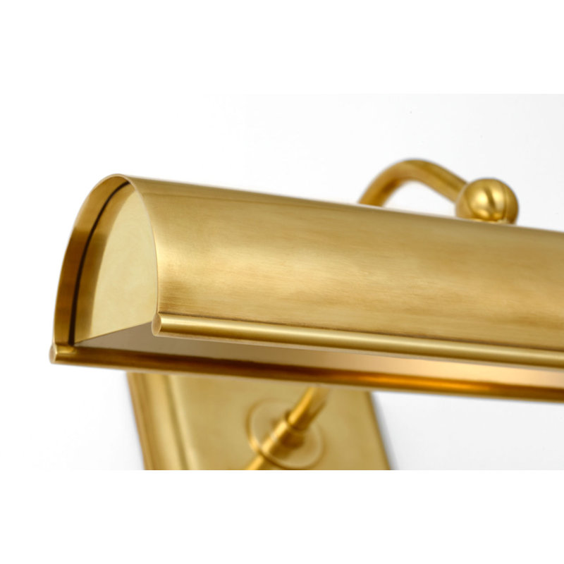 Hessen Picture Light, Natural Brass, 4.75" H x 12" W x 9" D