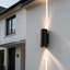 UltraBeam Black 6 Watt Up and Down Outdoor LED Wall Light - IP65 Rated - 600 Lumens