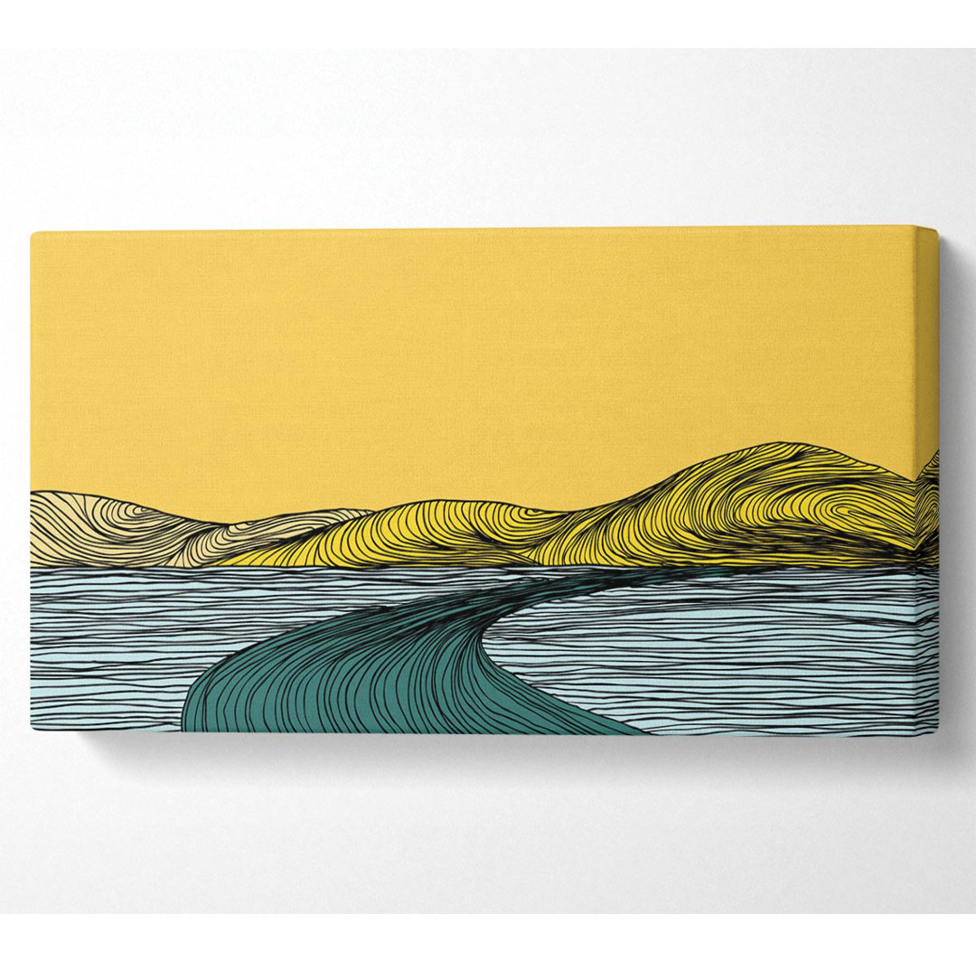 The Abstract Road Wide Canvas Print